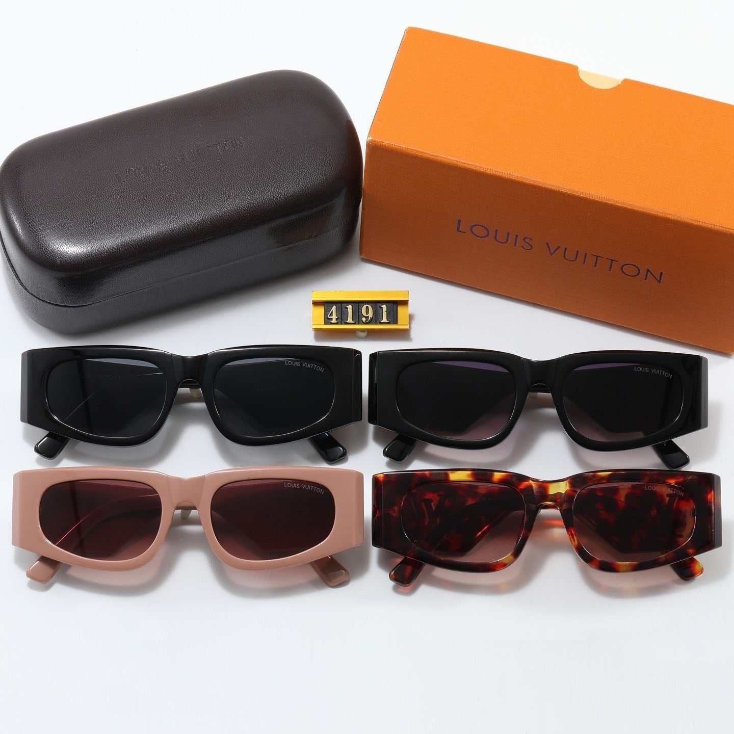 Louis vuitton Vintage Cat-Eye Bold Frame Sunglasses with Metal Detail (Model 4191) Cat-Eye