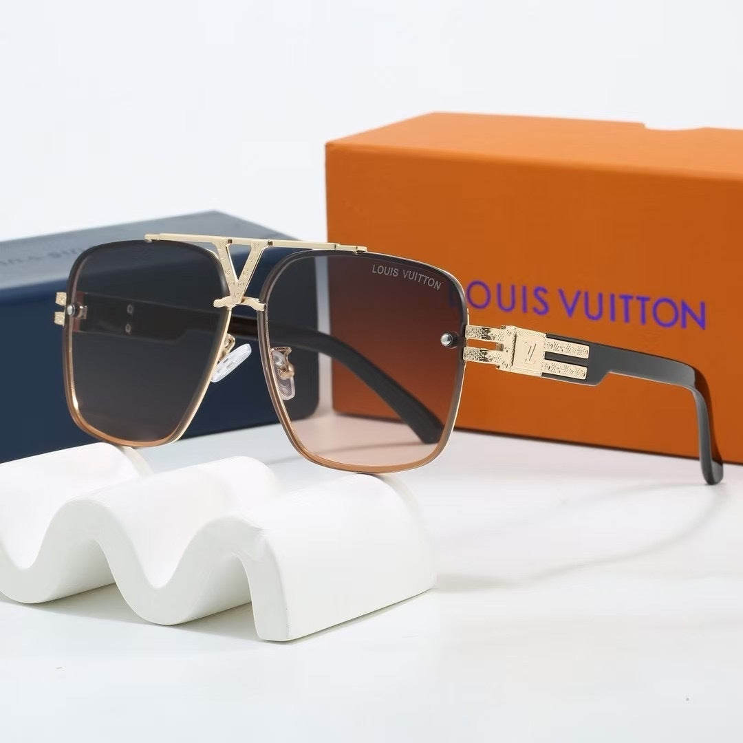 Louis vuitton V-Logo Double Bridge Aviator Sunglasses Aviator